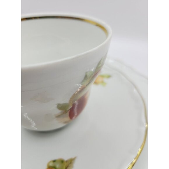 Vtg Schumann Arzberg Germany Tea Set Cup & Saucer Dessert Plate Apple Fruit - Picture 7 of 16